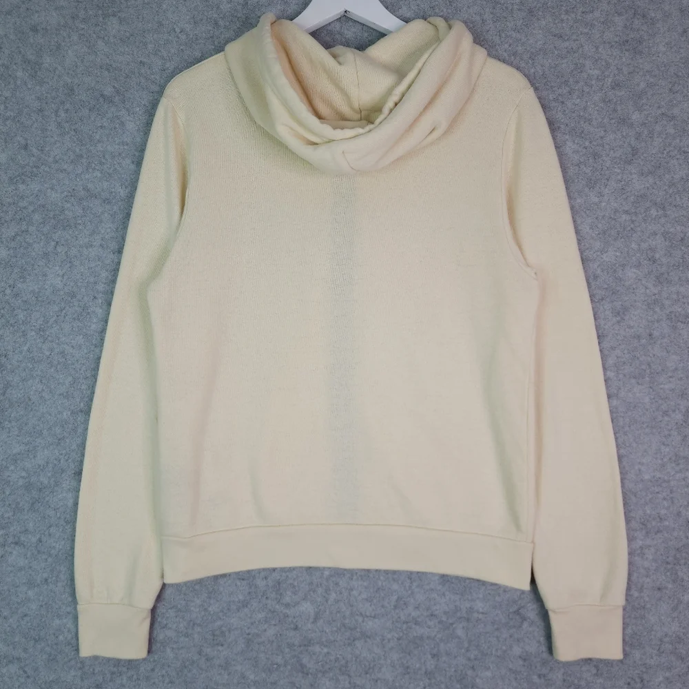 Aviator Nation 5 Stripe Zip Hoodie in Vintage White Medium - Picture 3 of 8